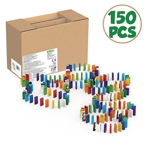 Biobuddi Domino 150 Stk. und 10 Figuren