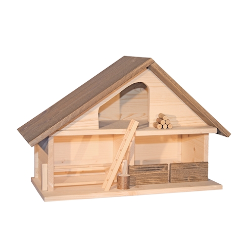 Stall aus Holz, leer