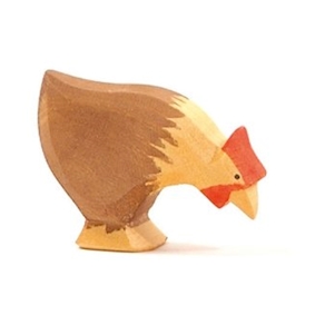 Huhn braun pickend