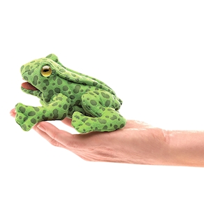 mini Frosch Fingerpuppe