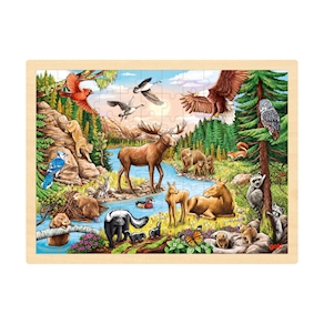 Nordamerikanische Wildnis Puzzle, 96 Teile