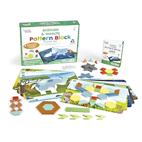 Tiere und Insekten Pattern Block Puzzle Set