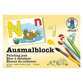 Ausmalblock Buchstaben und Zahlen