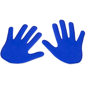 Hand rutschhemmend, Paar blau