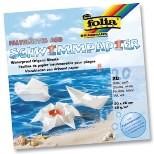 Schwimmpapier weiss 20 x 20 cm, 20 Blatt