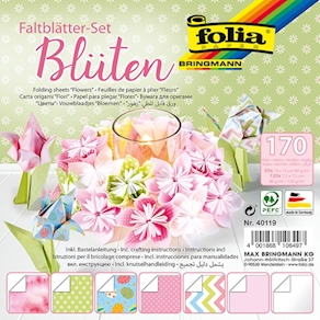 Faltblätter-Set Blüten, 170 Blatt in Grössen sortiert