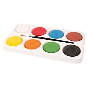 Tempera-Blöcke Palette mit 8 Farben Ø 57 mm