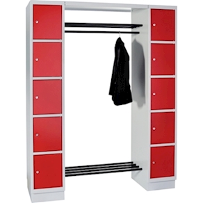 Garderobe mit Schliessfächern