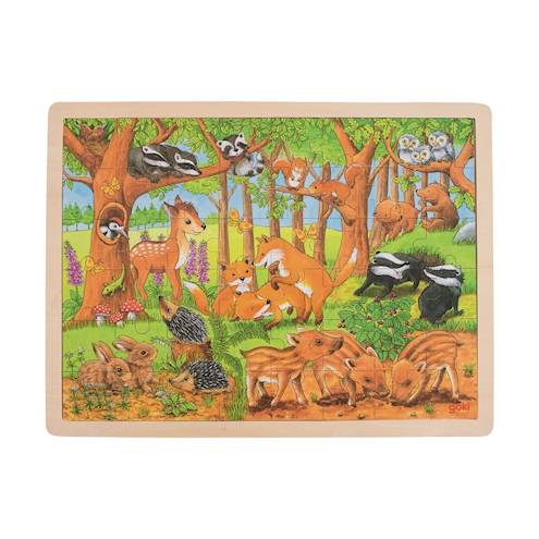 Tierkinder im Wald, Puzzle 48 Teile