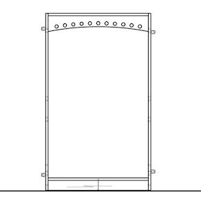 Paravent L Durchgang-Gestalten mit Sockel B 80 x H 130 x T 7 cm