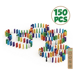 Biobuddi Domino 150 Stk. und 10 Figuren