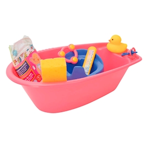 Puppen-Badewanne 40 cm mit Zubehör