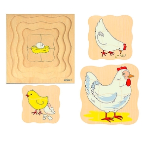 Lagenpuzzle Huhn, 32 Teile