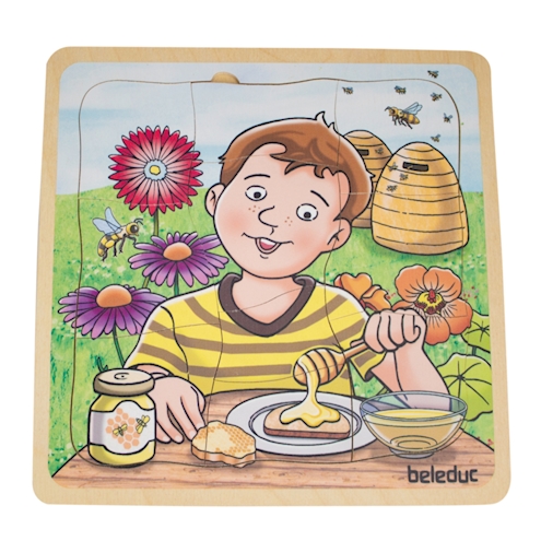 Lagenpuzzle Honig, 28 Teile