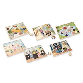 Toleranz-Puzzles Bunte Welt 6er-Set