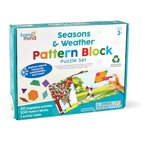 Jahreszeiten und Wetter Pattern Block Puzzle Set