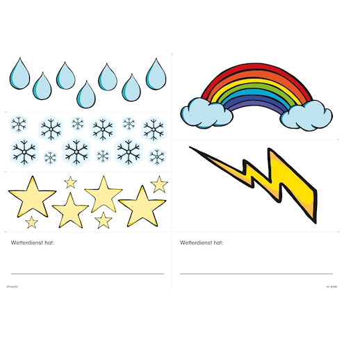 Wetter-Fensterfolien A3 6-tlg., statisch