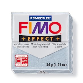 FIMO Effect glitter-silber, 56g