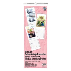 Blanko-Geburtstagskalender