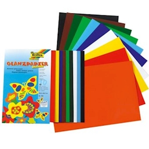 Glanzpapier gummiert 25 x 35 cm, 50 Blatt