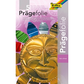 Prägefolie 5 Farben 5 Bogen, 18,5 x 29 cm