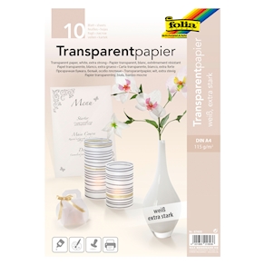 Transparentpapier A4 weiss, 10 Blatt