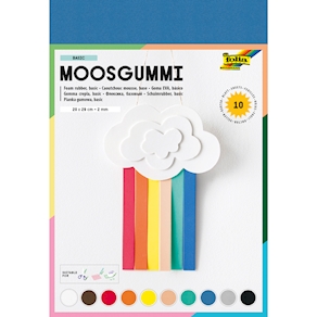 Moosgummiplatten 20 x 29 cm 10 Farben