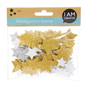 Moosgummi-Sterne, 120 Stk.