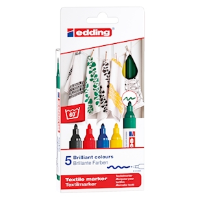 Edding T-Shirt Marker 5 Farben assortiert