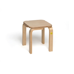 Formholz-Hocker zerlegt, quadratisch, Sitzhöhe 30 cm