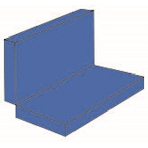 Weichbodenmatte WEBO, blau klappbar, ohne Besatz L 200 x B 150 x H 30 cm