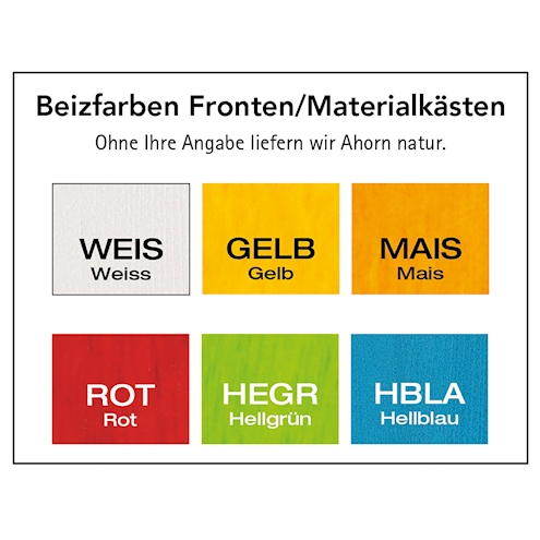 Werkmaterialschrank MOVE-UPP Türen farbig