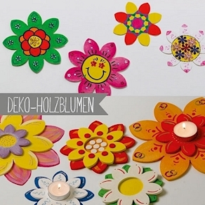 Deko-Holzblumen