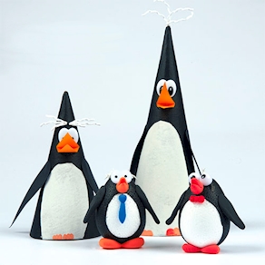 Kegel- und Eier-Pinguine